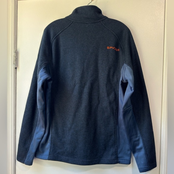 Spyder Men's Outbound 1/4 Zip Sweater Jacket Blue Orange Size L - Picture 7 of 14
